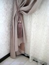 Кружевные шторы  и жатая портьера