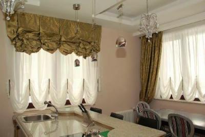 Французские шторы в кухню
